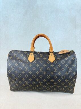 Louis Vuitton Speedy 40 Monogram Canvas Boston Bag Travel Handbag